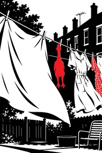 Sheets and housedresses flapping on a backyard clothesline in 1960s Baltimore, a joke-shop rubber chicken clipped among the clothespins.